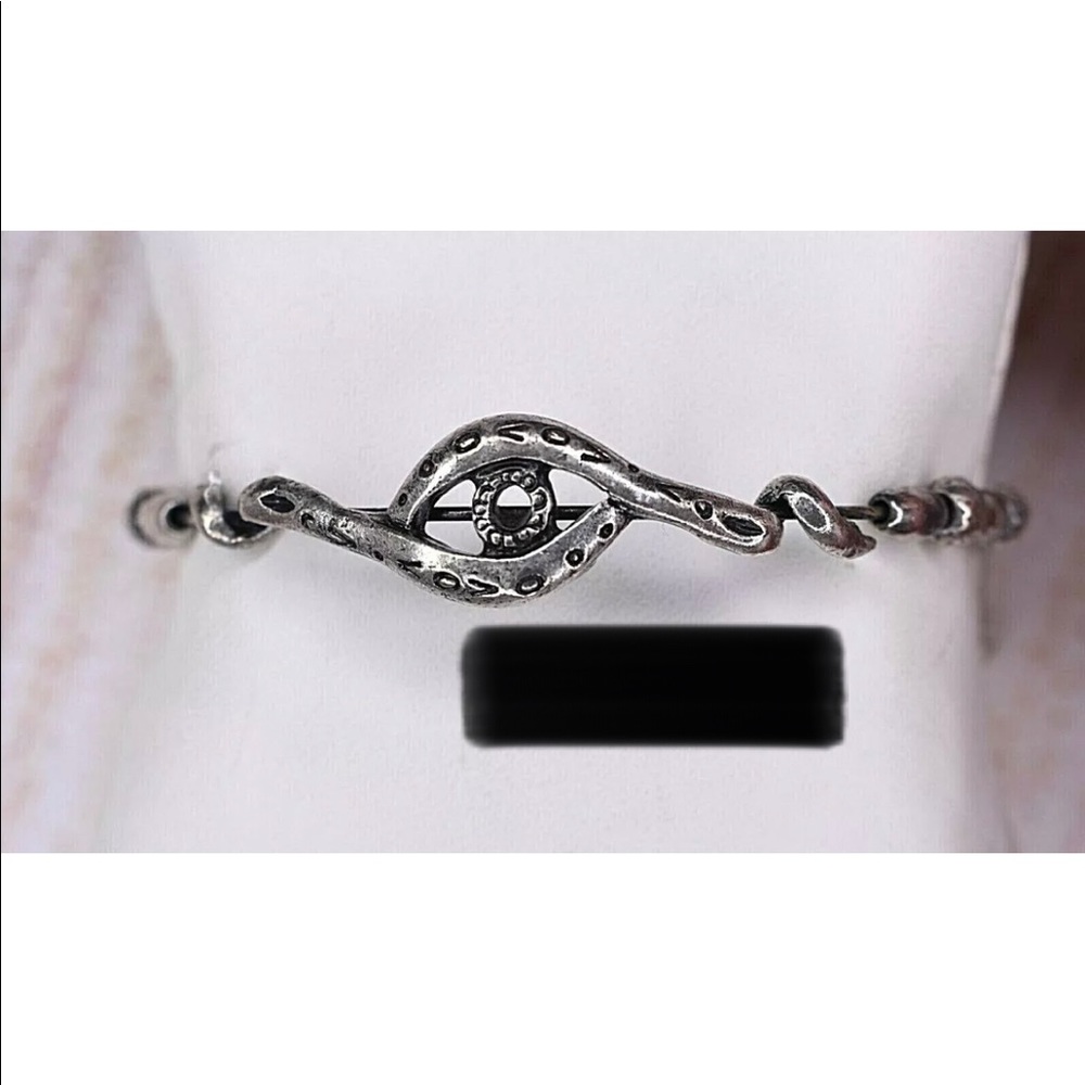 Alex and Ani Evil Eye Wrap Silver Colored Bracelet